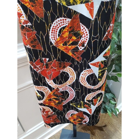 Mackenzie & James Women Multicolor V-Neck Half Sleeve Long Maxi Dress Size 2X - Picture 4 of 12